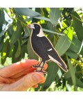 Wooden Magnet | Australian Magpie